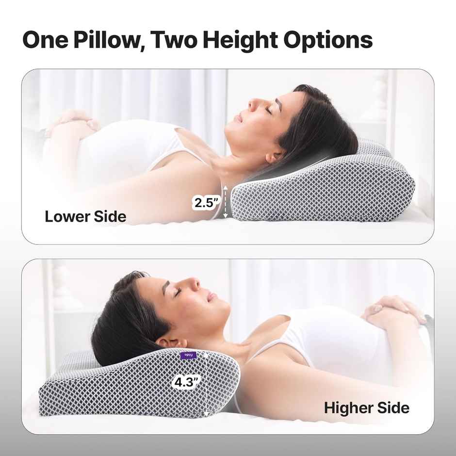 Frido Ultimate Contour Cervical Neck Pillow - Grey Mesh