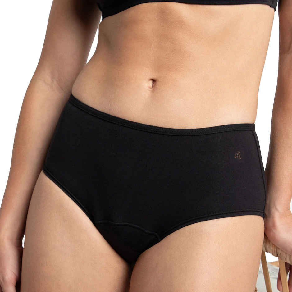 Jockey SW05 Women's Super Combed Cotton Elastane Stretch Period Panty | Black-L
