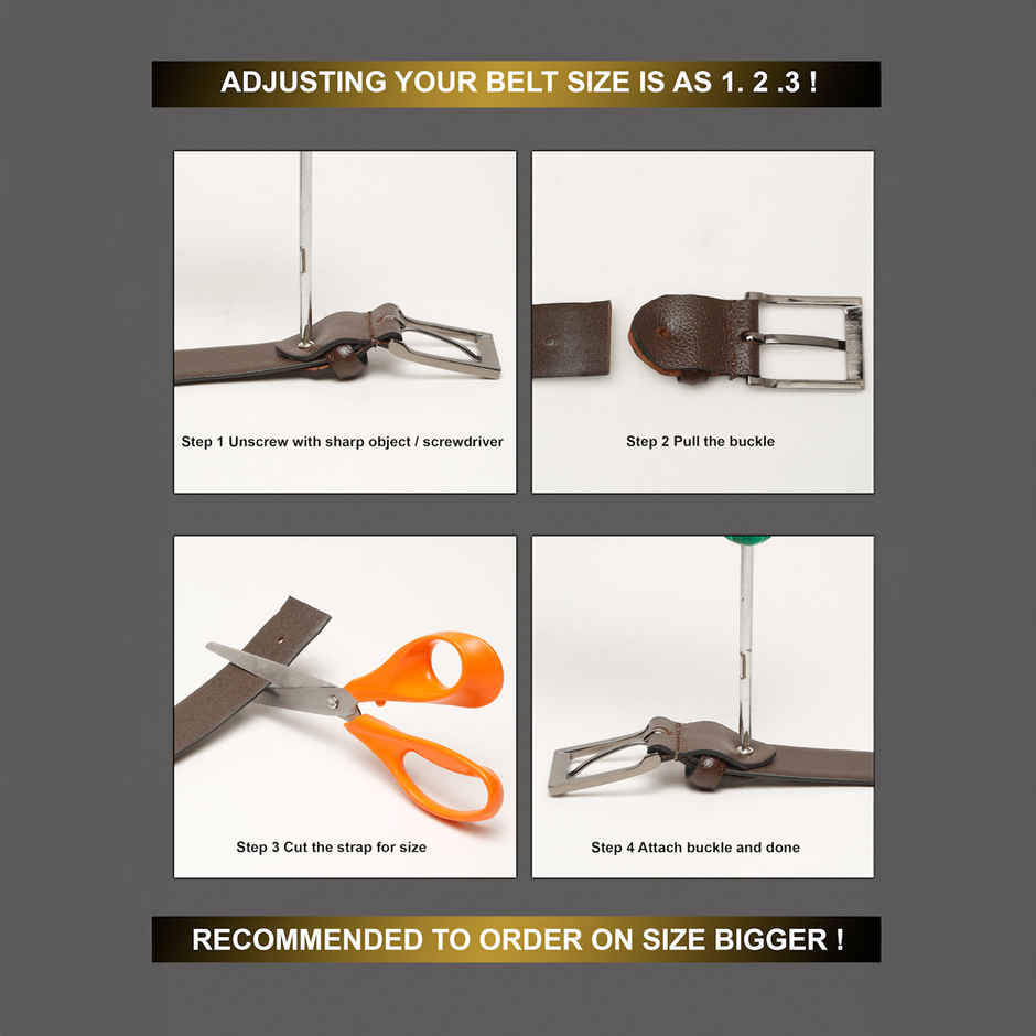 Teakwood Men's Leathers Belt | Brown - 36 in