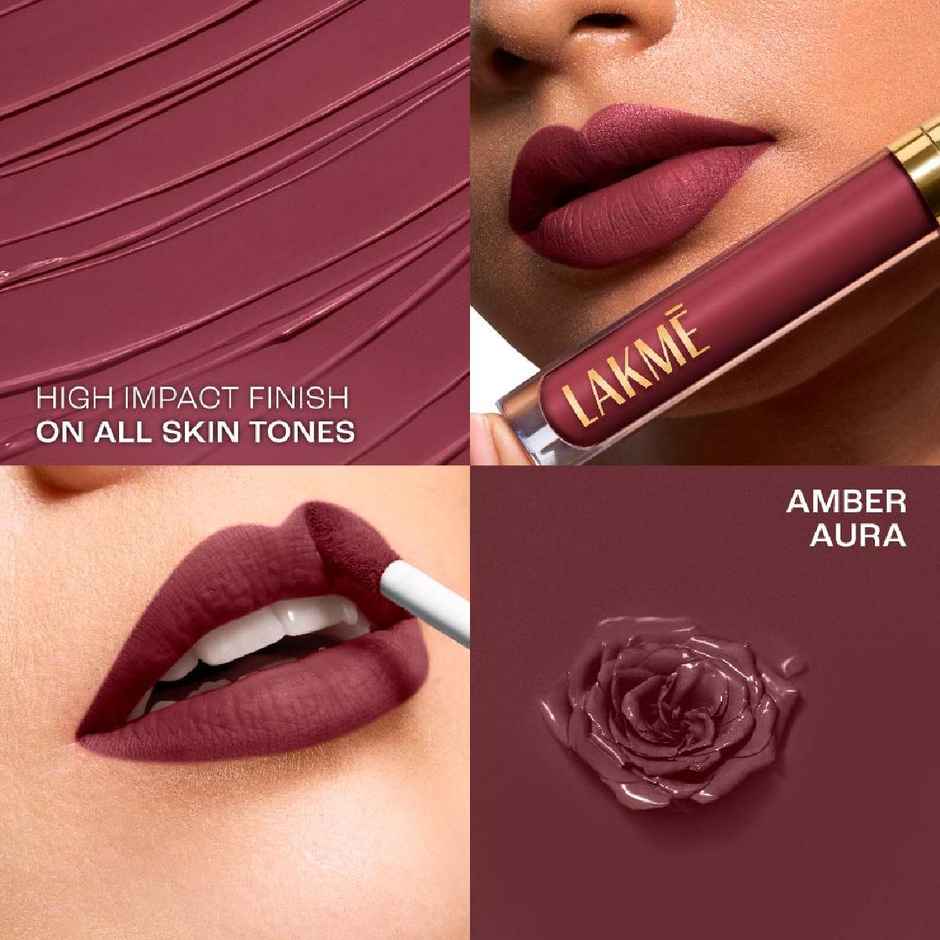 Lakme Rouge Bloom Matte Lip Liquid Amber Aura 306