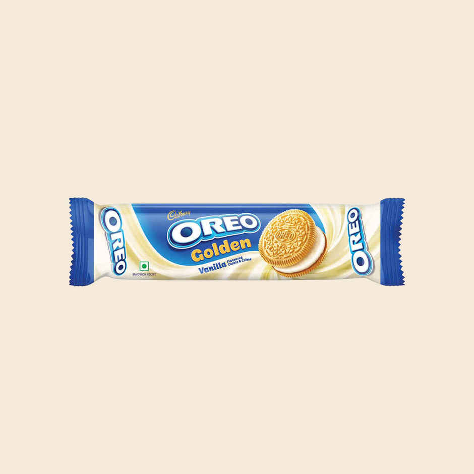 Cadbury Oreo Golden Vanilla Flavour Creme Sandwich Biscuit