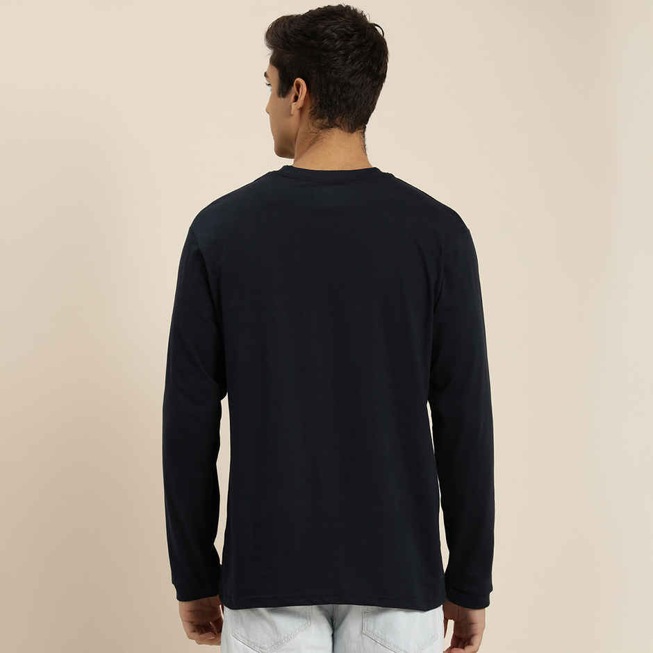 Dillinger Men's T-shirt Long Sleeve Oversized | DMOVFS067NVY | Navy - L