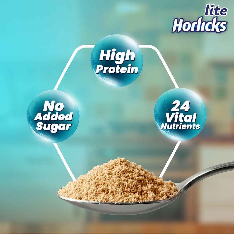 Horlicks Lite Jar Regular Malt Drink Mix