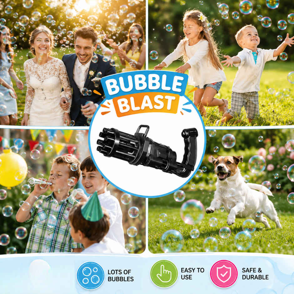 Toytales Gattling Gun 8 Holes| Outdoor Play | Bubble Gun | Toy For Kids | Birthday Gift