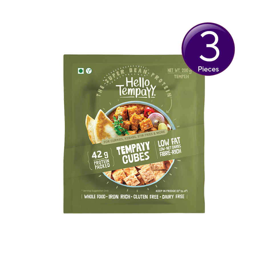 Hello Tempayy 38g Protein Tempeh Cubes - Low Fat & High Fibre Combo