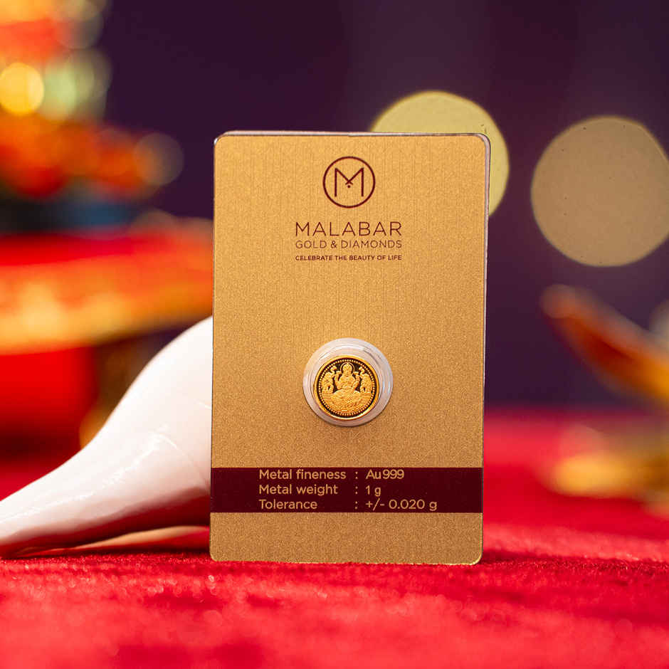 Malabar Gold & Diamonds 24K 999 Pure Gold Coin - Laxmi