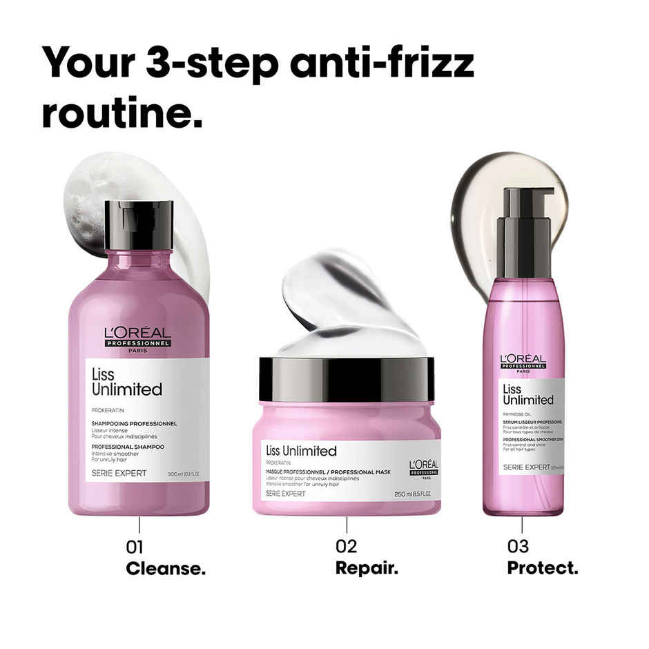 L'Oreal Professionnel Liss Unlimited Shampoo for Frizzy & Unruly Hair With Pro-Keratin