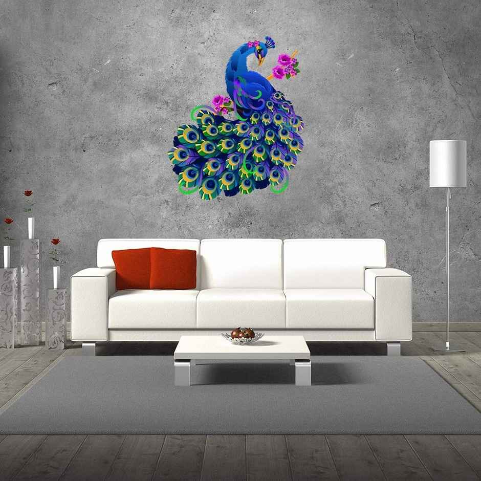 Divine Vibes Peacock Wall Sticker