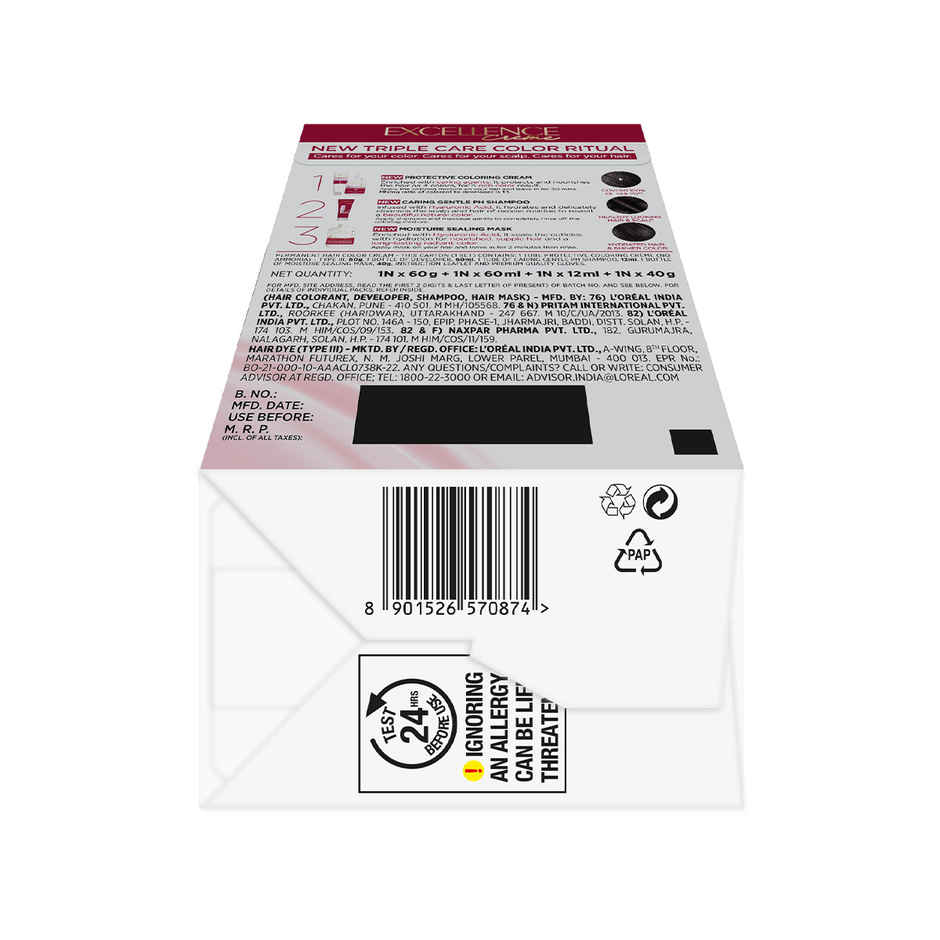 L'Oreal Paris Excellence Creme Hair Color, 5.32 Caramel Brown