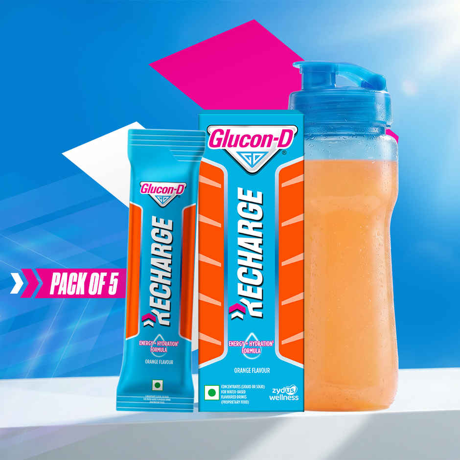Glucon-D Recharge Orange Hydration Drink Sachets