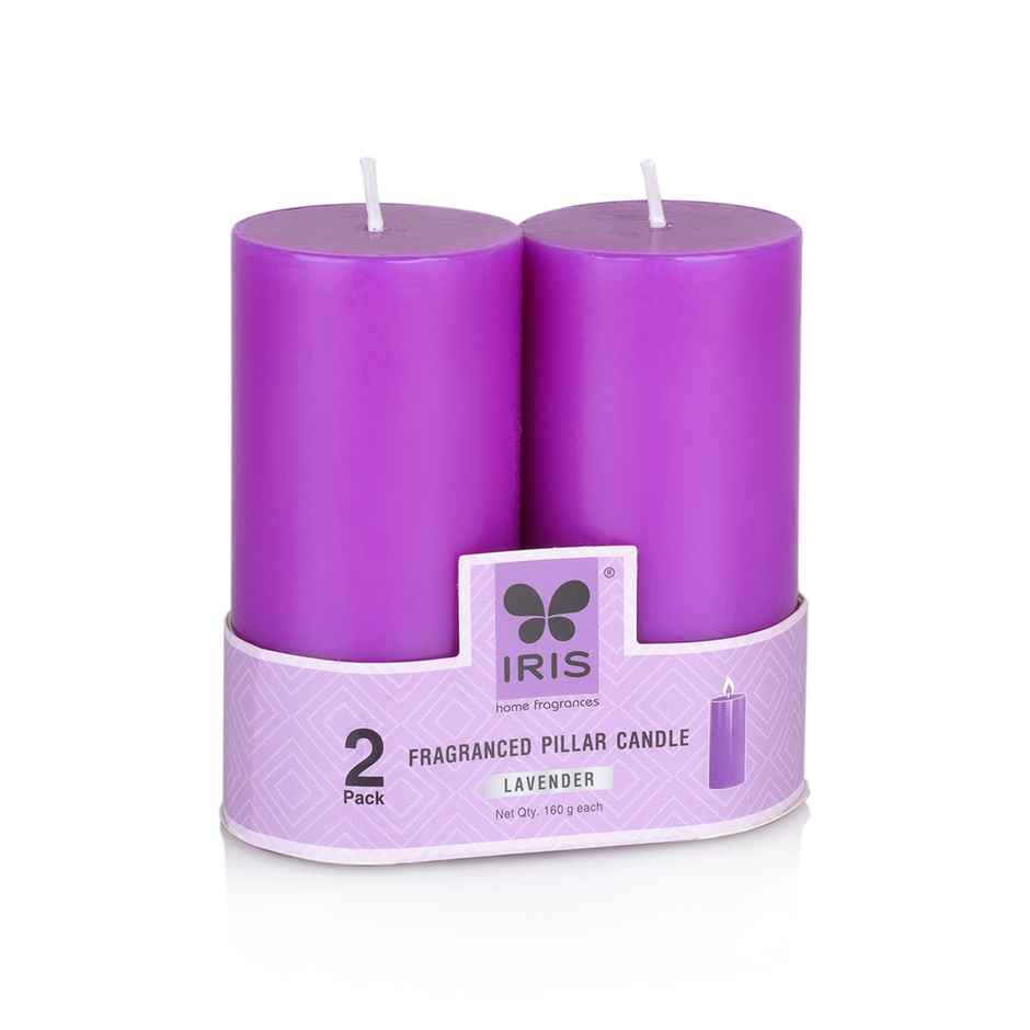 IRIS Lavender Scented Pillar Candle