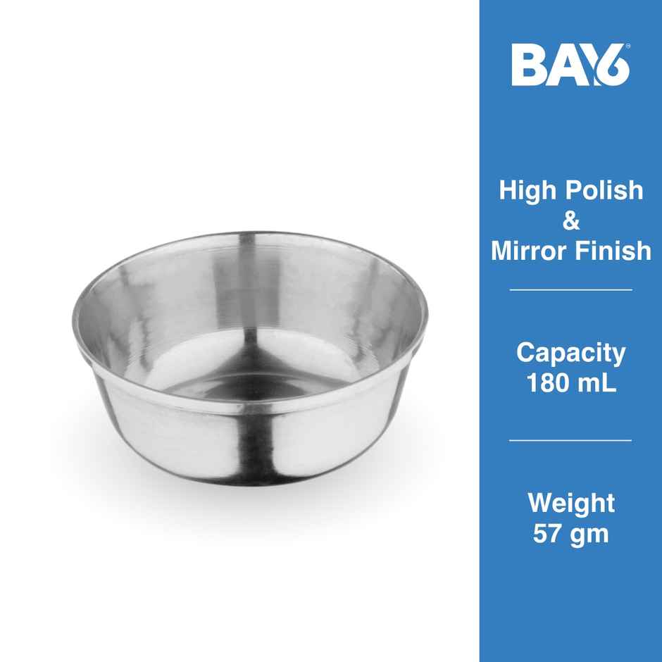 BAY6 Steel Mukta Vati / Bowl 5 Inch - (4pc)