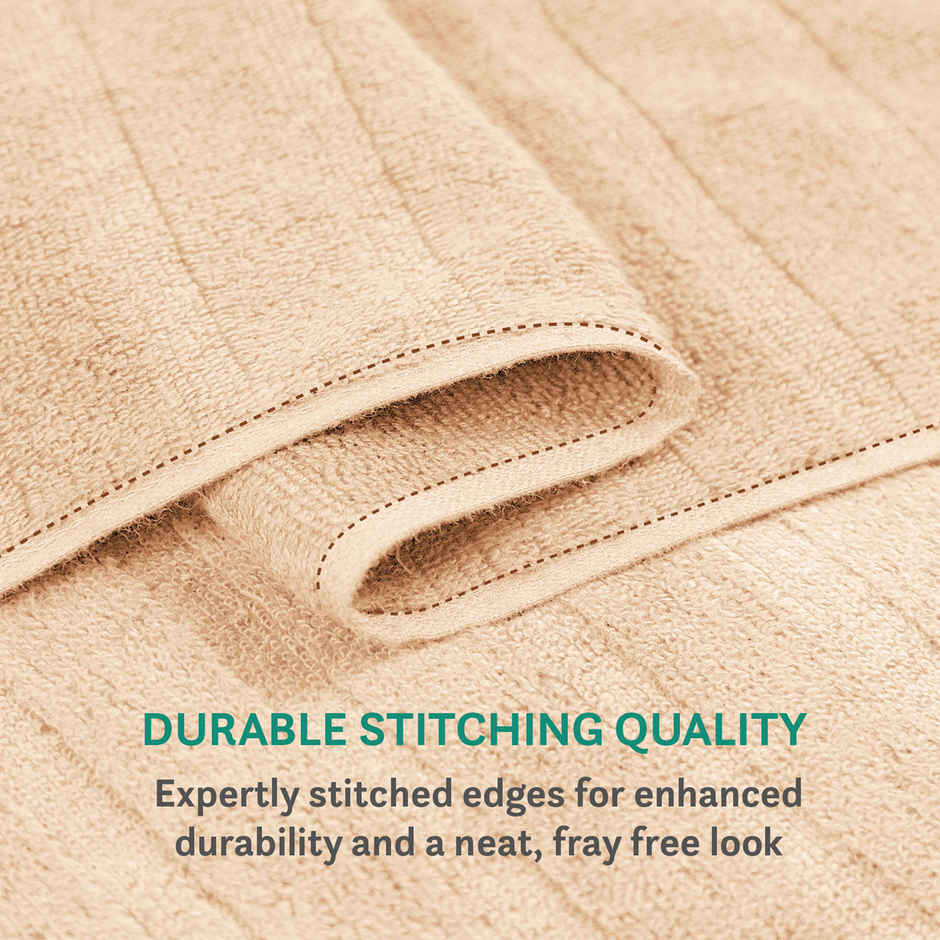 Mytrident Quick Dry Cotton Face Towel Set | 13 x 13 in | Beige
