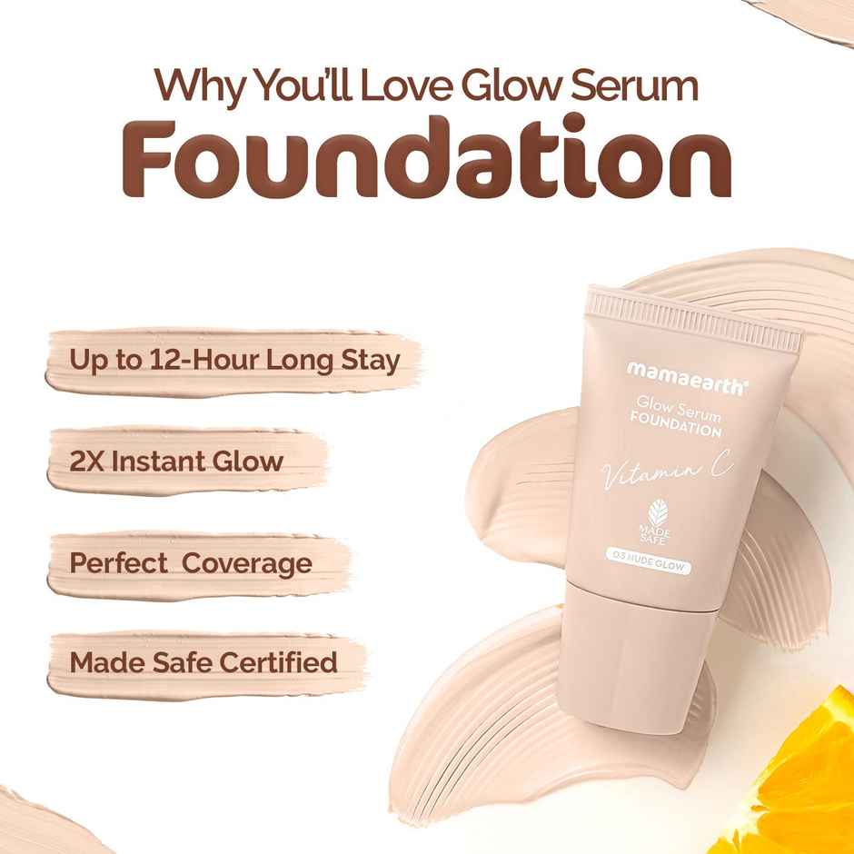 Mamaearth Glow Serum Foundation Mini Tube - 03 Nude Glow