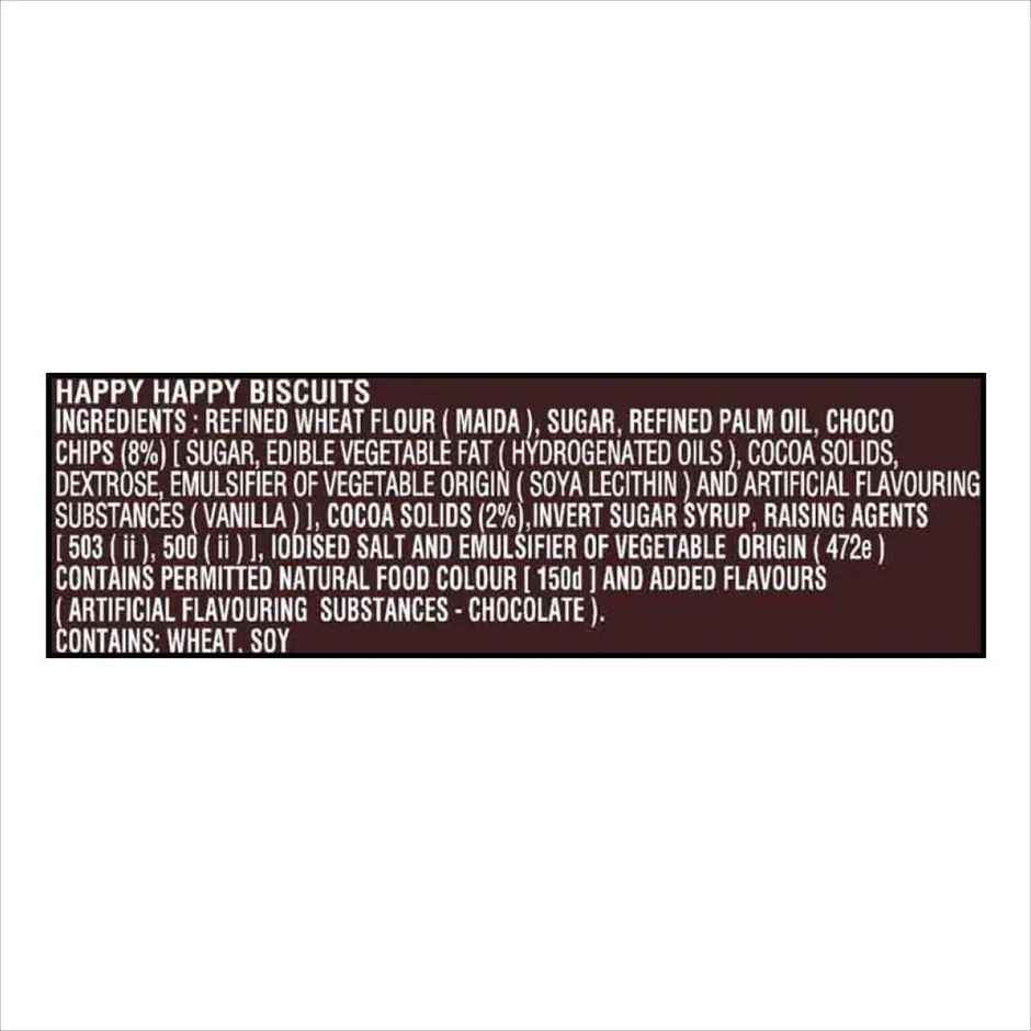 Parle Happy Happy Choco Chip Flavoured Biscuits | Artificial Flavour-free Combo
