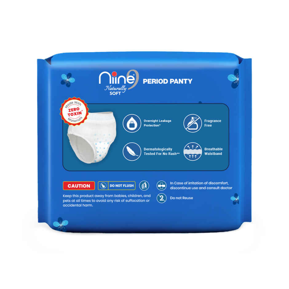 Niine Naturally Soft Disposable Period Panty | L-XL - Buy 1 Get 1 Free