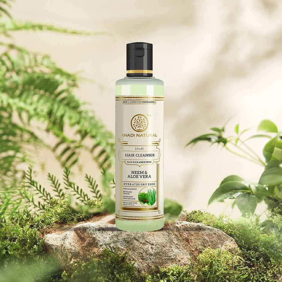Khadi Natural Neem And Aloe Vera Hair Cleanser | Scalp Clarifying Shampoo | SLS And Paraben Free