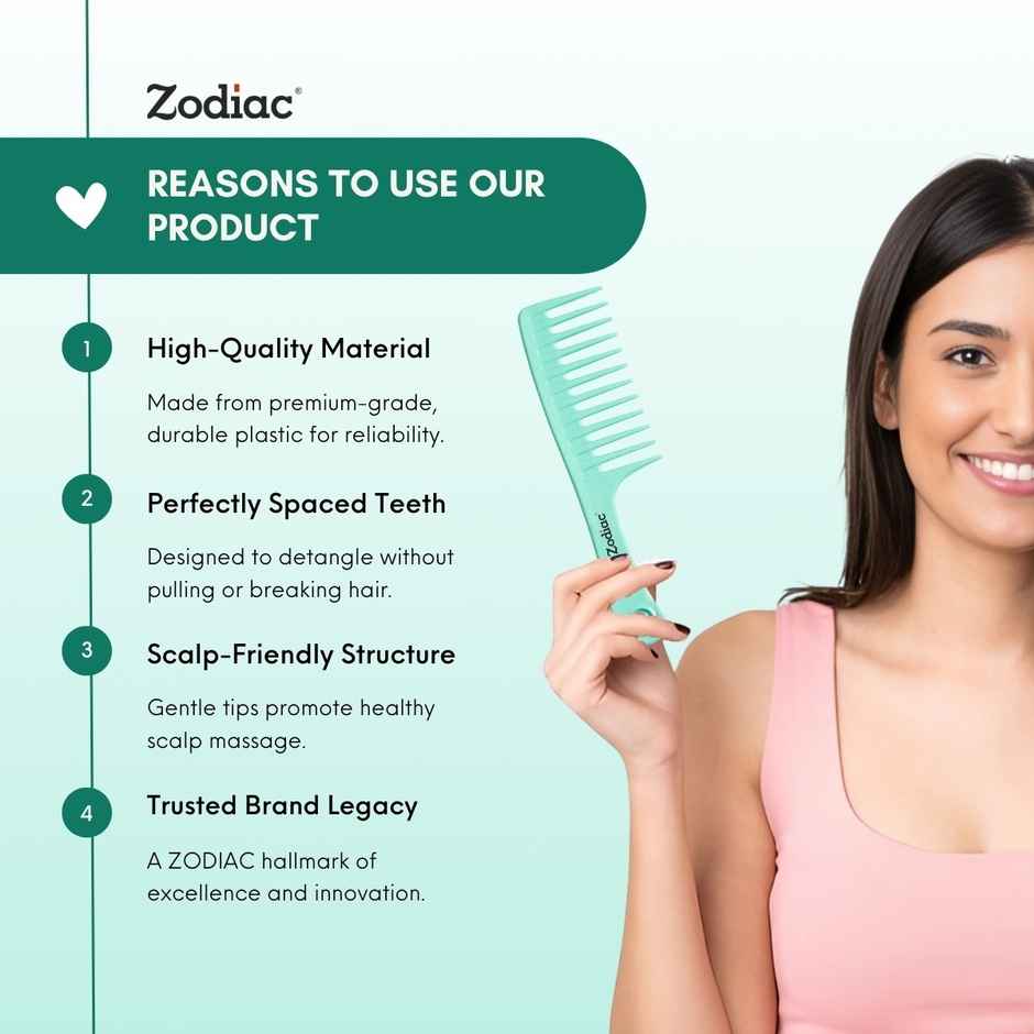 Zodiac Viva Detangling Comb | Green