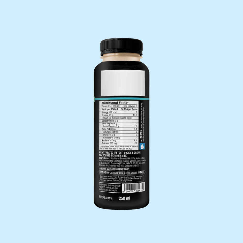 Epigamia Turbo Cookies And Cream Protein Milkshake