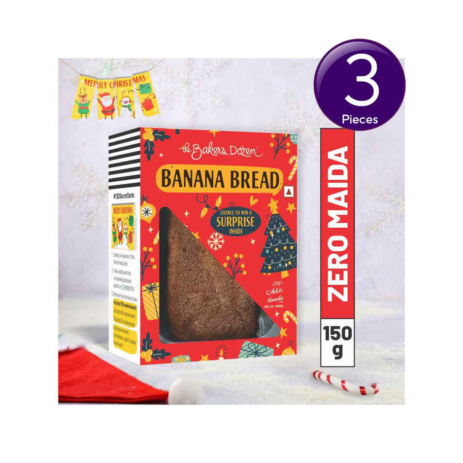 The Baker's Dozen Zero Maida Banana Bread | Banana Cake | Fruit Cake | Zero Palm Oil | Combo