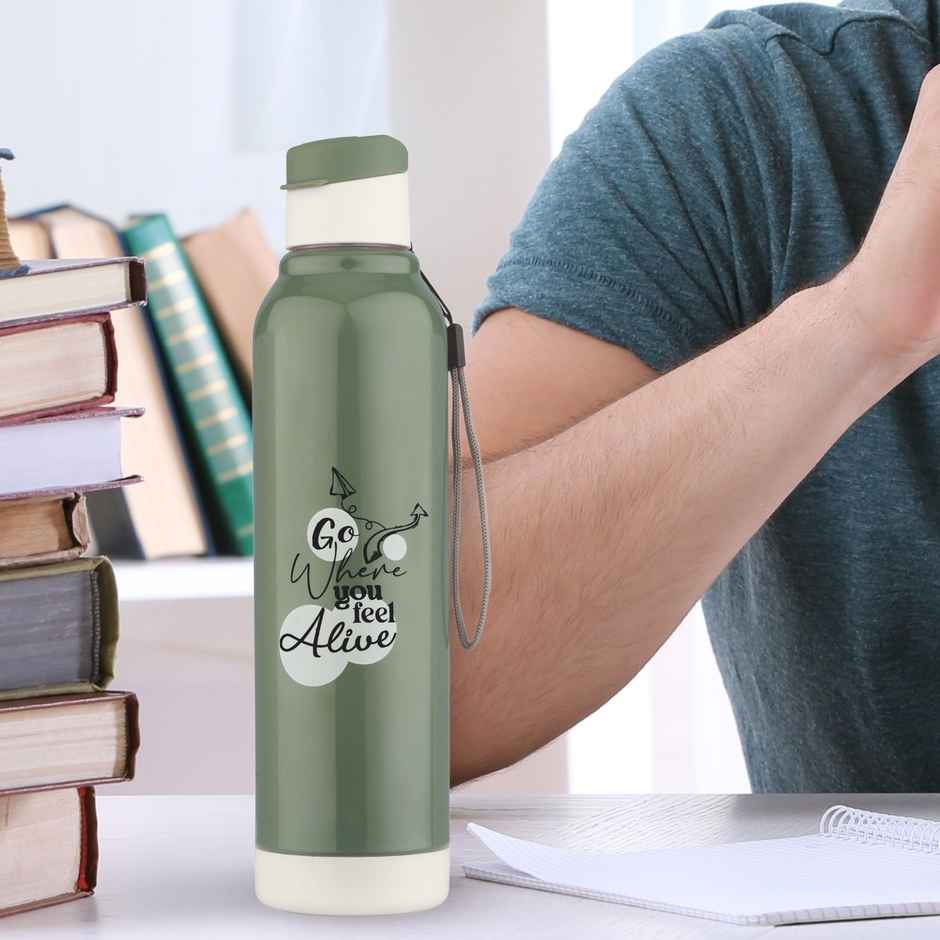 Flair Oxy 900 PP Inner Insulated Water Bottle | Green | 700 ml