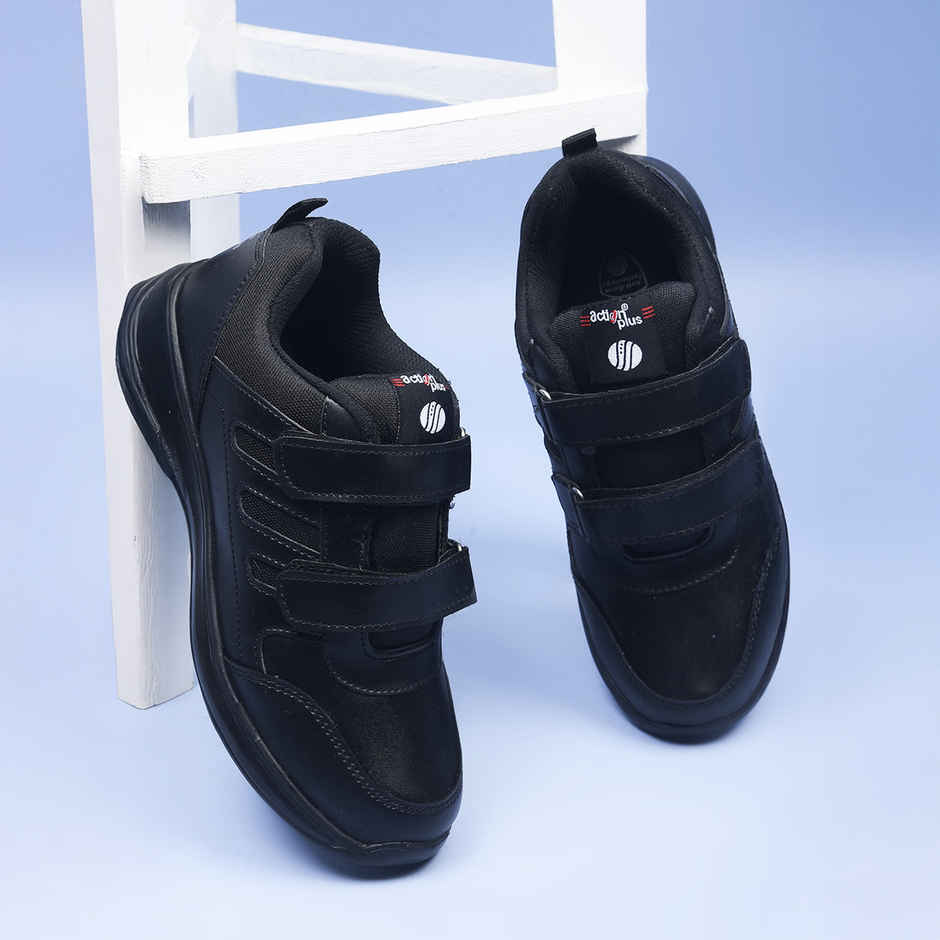 Action Kids School Shoes | AGT-52 | Black - UK 11B