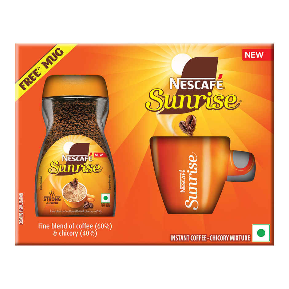Nescafe Sunrise Instant Coffee Powder by Nescafe with Free Mug