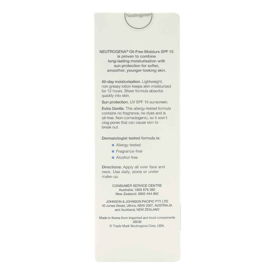 Neutrogena Oil Free Facial Moisturizer SPF 15