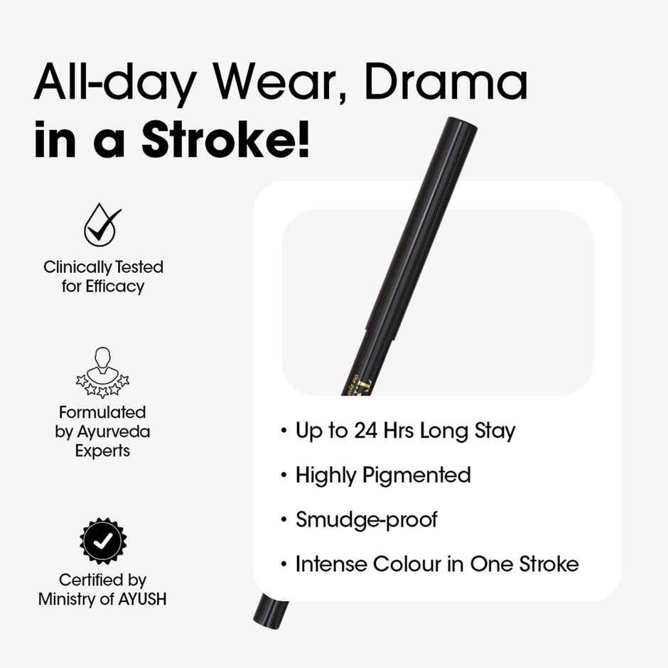 TAC Beautify Kajal With Vitamin E Smudge-Proof & Water-Proof Matte Finish 24hr Stay