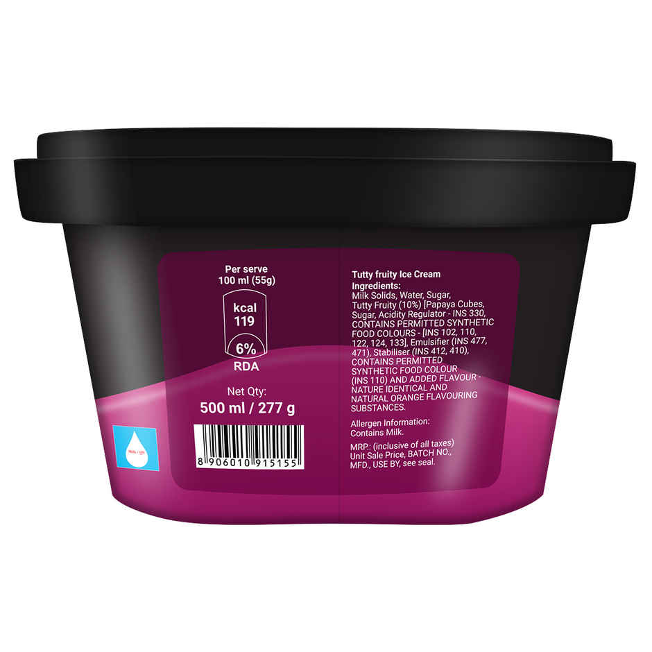 Dairy Day Tutti Frutti Ice Cream Tub | Creamy & Fruity