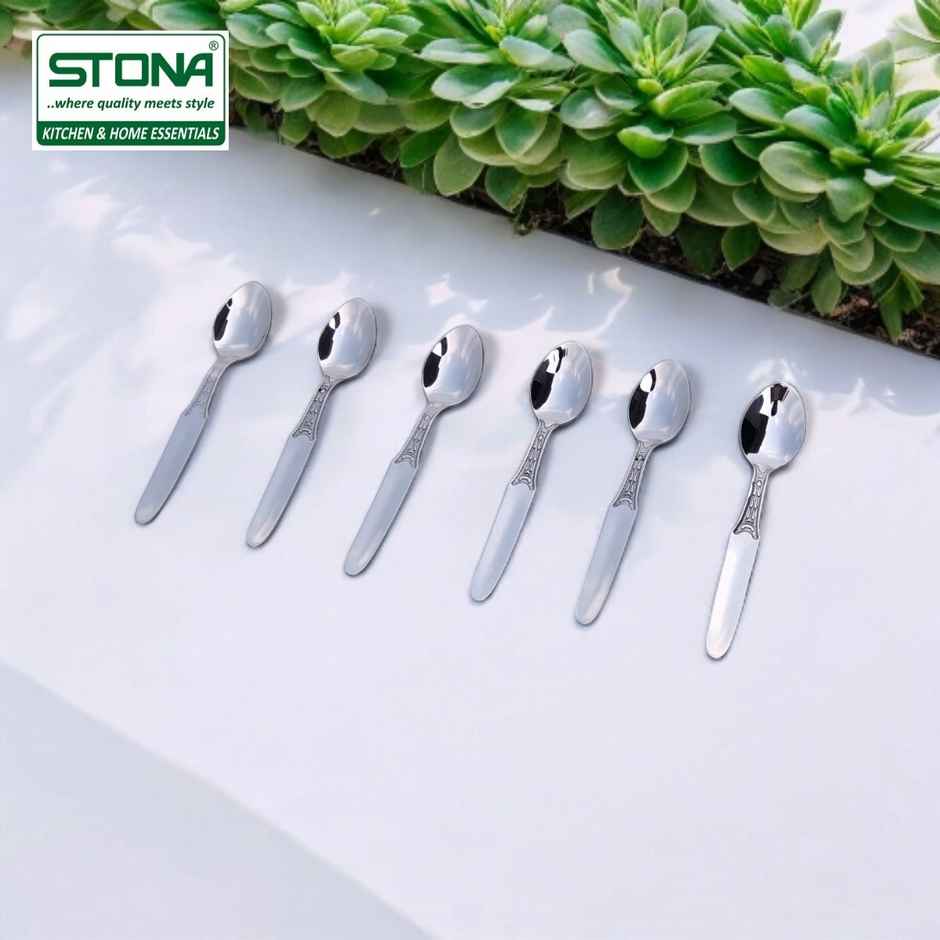 Stona Stainless Steel Spoon Set of 6 | for Spices, Canister