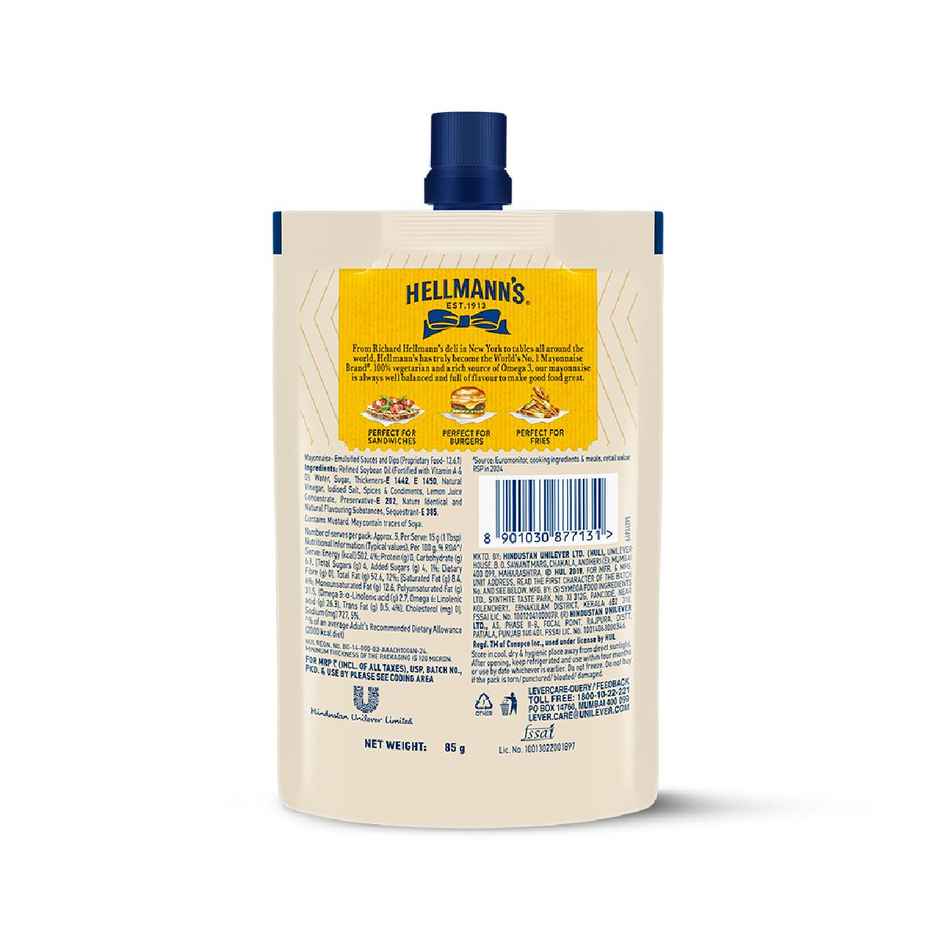 Hellmann's Eggless Mayonnaise World's No.1 Mayonnaise Brand