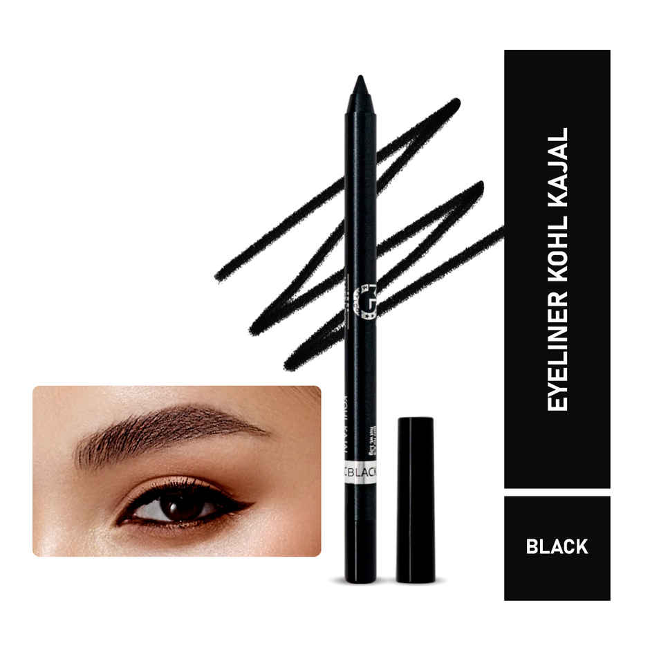 Mattlook Single Stroke Super Glide Eyeliner Kohl Kajal | Matte Finish | Black