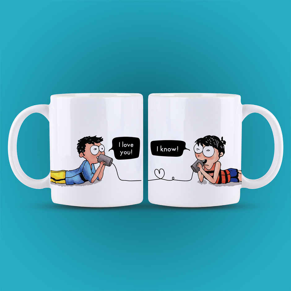 Oye Happy Cute Couple Mugs | Set of 2