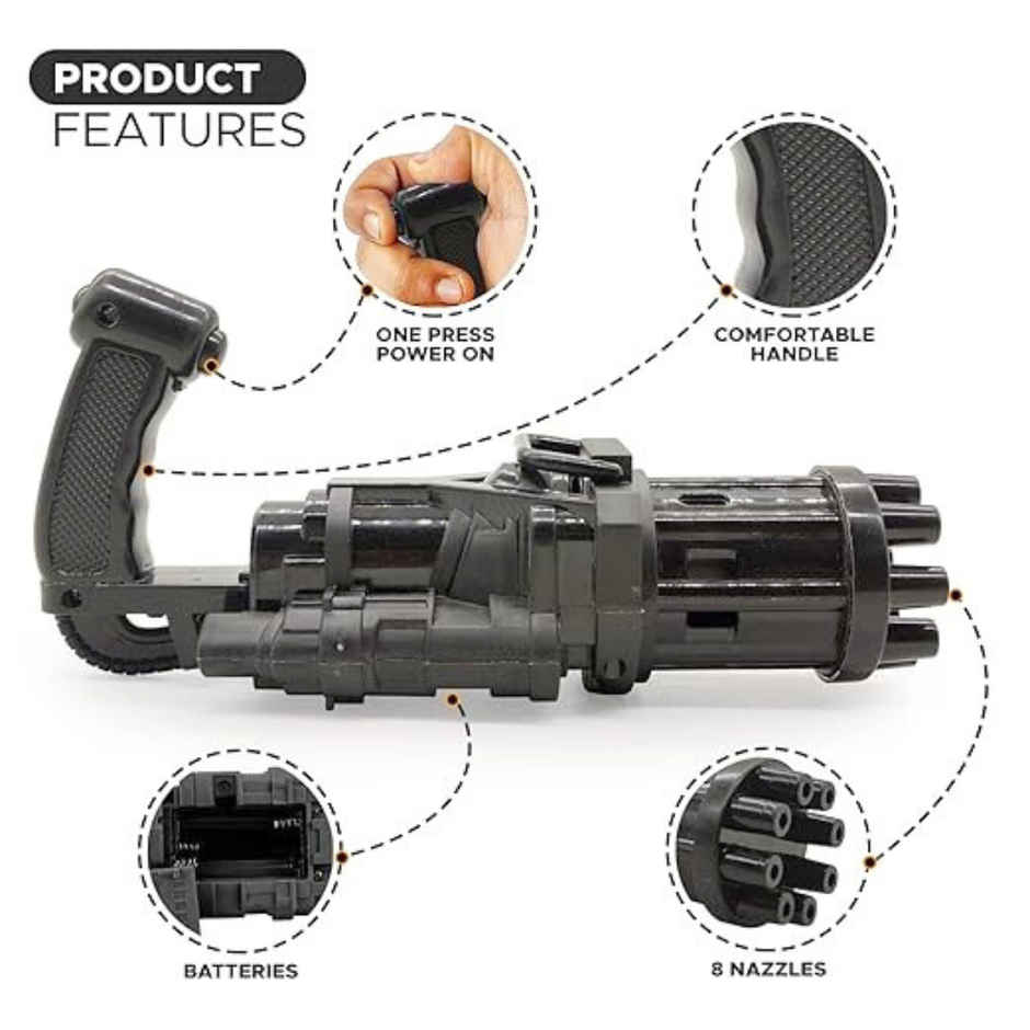 Toytales Bubble Gun Toy | Outdoor Play | Bubble Solution | Toy For Kids | Birthday Gift