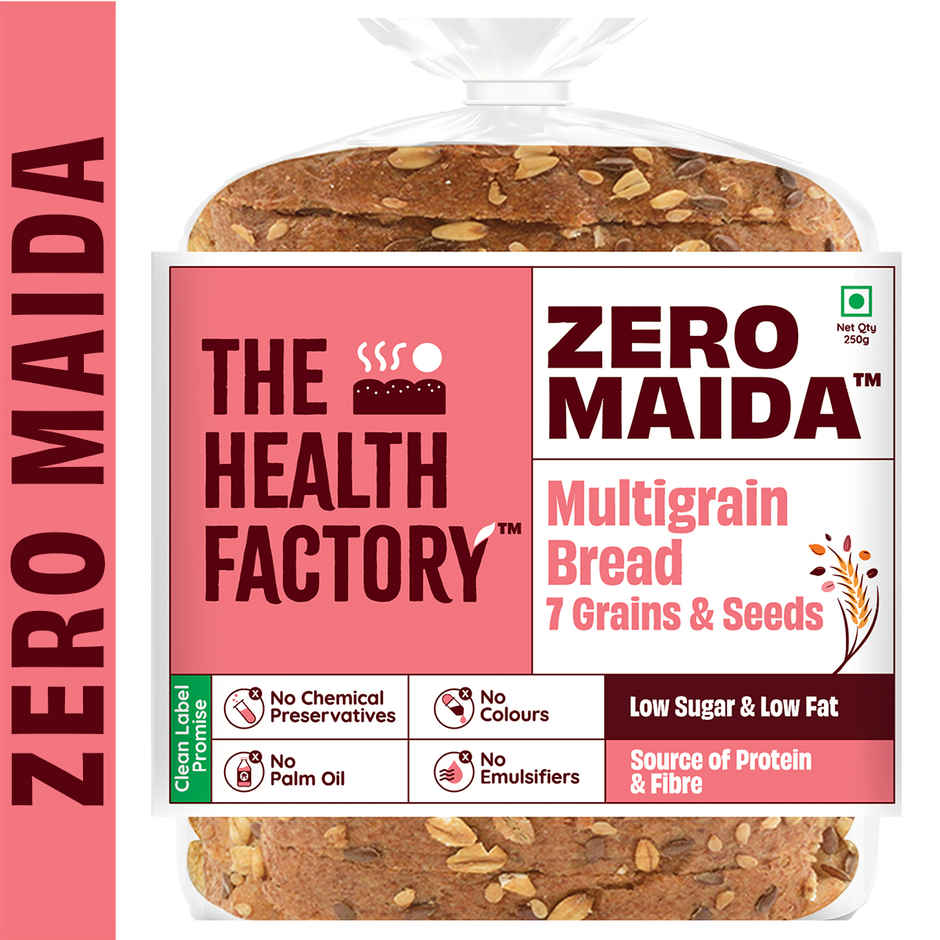 The Health Factory Zero Maida Multigrain Bread | Clean Label - Not Brown
