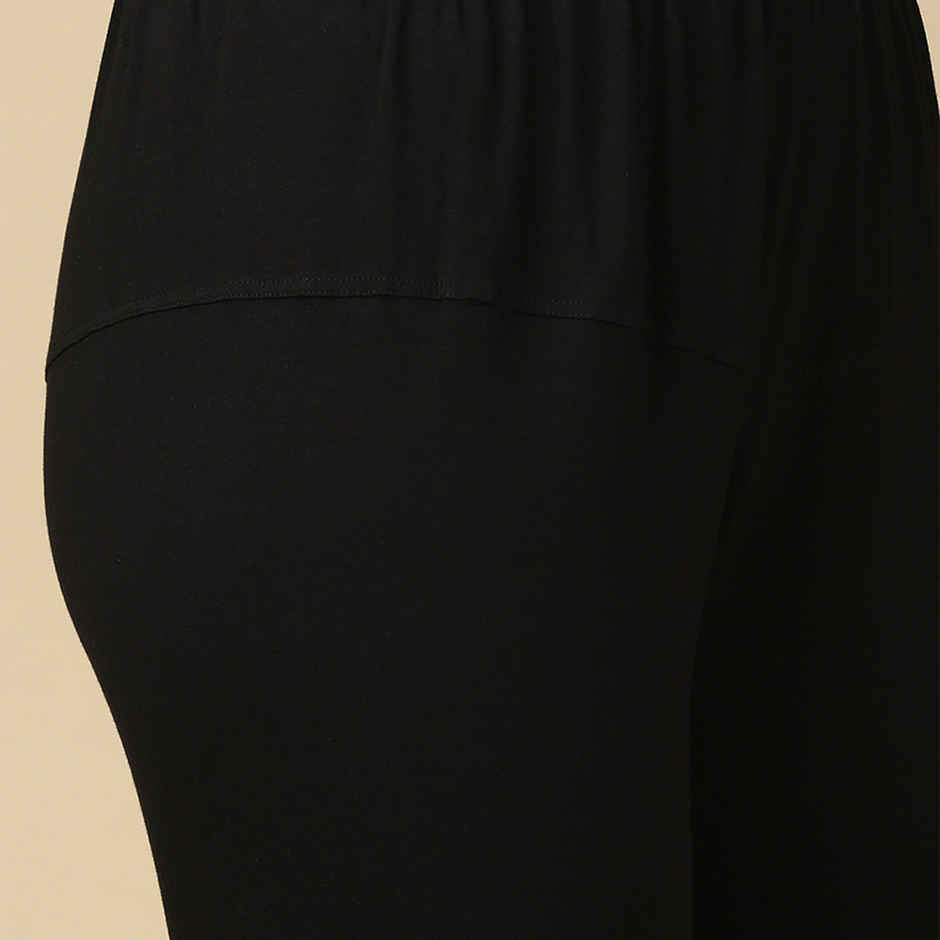 PYNK By Lux Cozi Women Ultra Soft 360 Stretch Premium Cotton Churidar Leggings | Black | Free Size