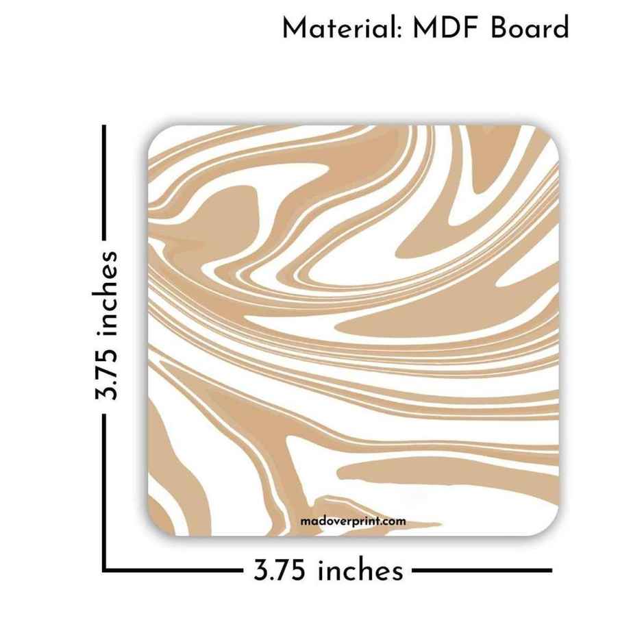 Mad Over Print Marble Coaster (Set Of 6)
