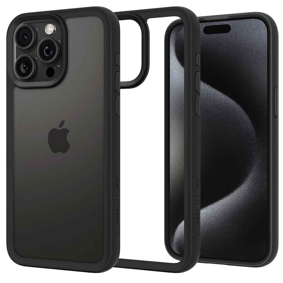 Spigen EssentialiPhone 15 Pro Spigen Essential Sand Crystal Matte Black