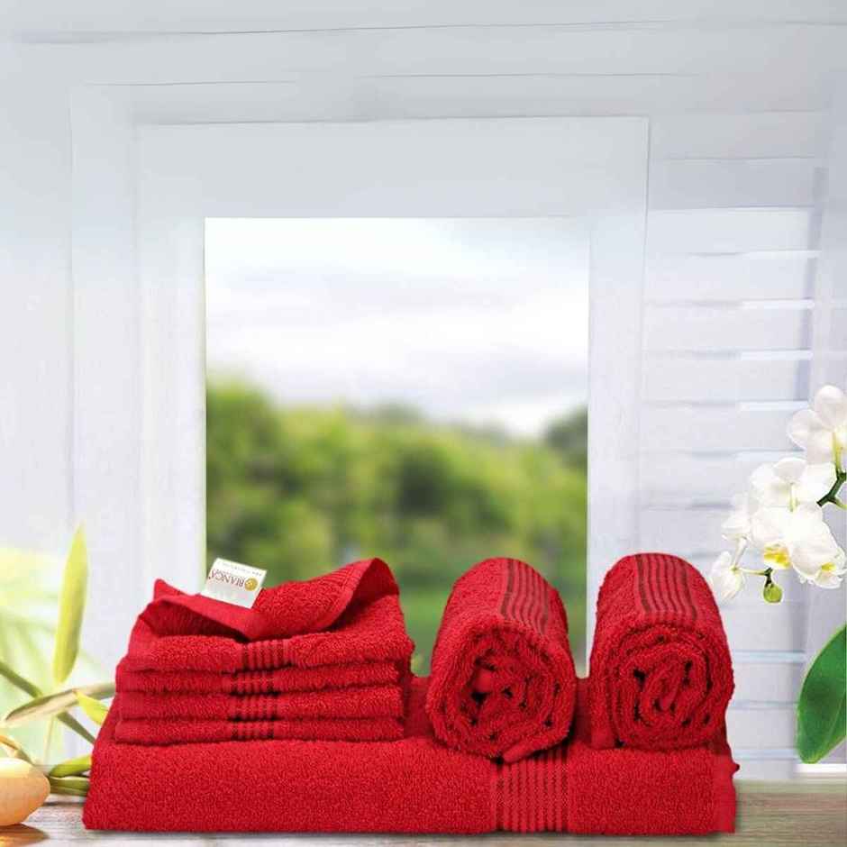 Bianca Bath Towel | Cotton | 400 GSM | Soft Red