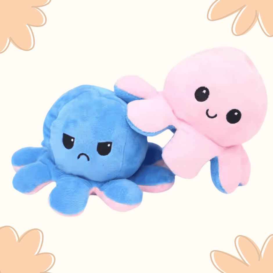 ToyTales REVERSIBLE Octopus Plush Toy | Cute Soft Toys | Cute Gift | Birthday Gift for Kids | Gift Baby | 25cm