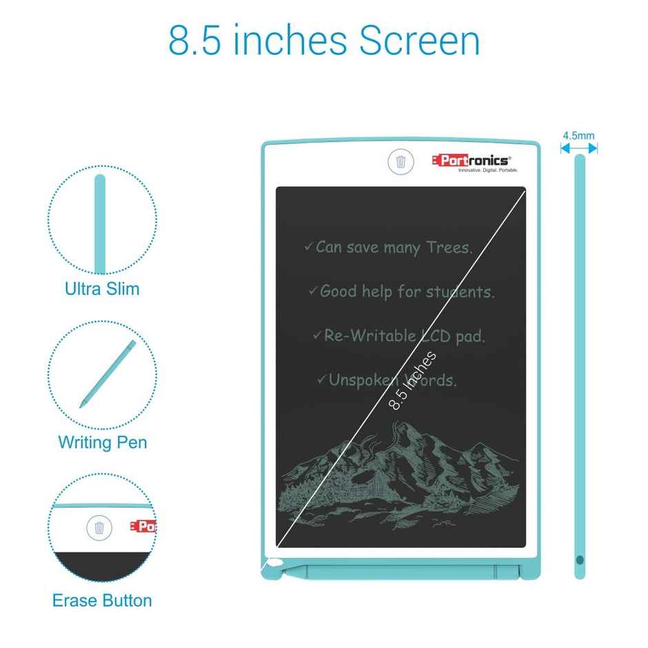 Portronics Ruffpad 8.5 Inch Re-Writable Lcd Pad