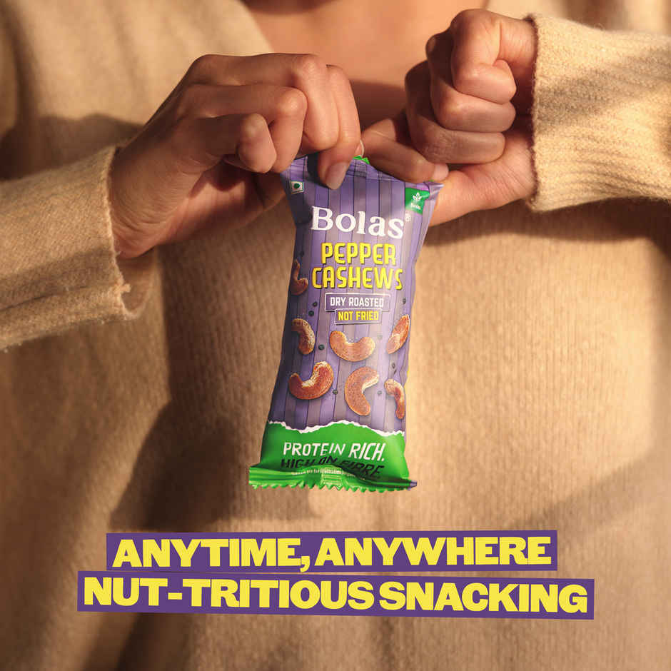 Bolas Pepper Cashews | Flavoured Nut Snack