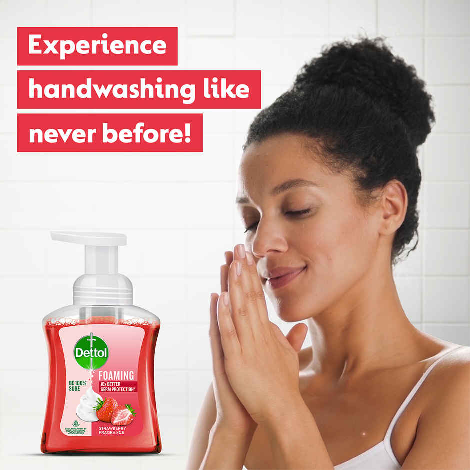 Dettol Strawberry Foaming Hand Wash Refill For Foaming Handwash Pumps Combo 