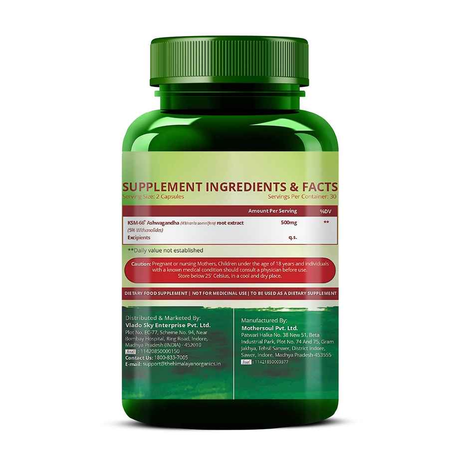 Vlado's Himalayan Organics KSM 60 Capsules