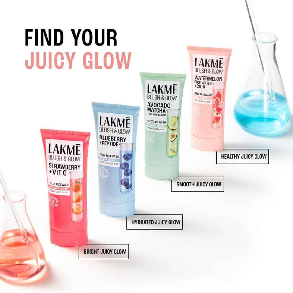 Lakme Blush & Glow Jelly Facewash | With Watermelon Rice Water | For Daily Use