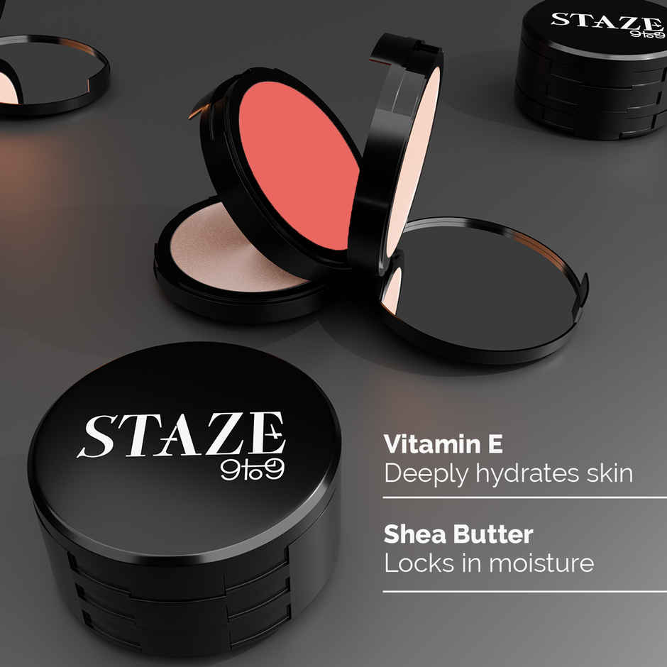 Staze Triple Treat Stacked Face Palette with Concealer, Blush & Highlighter