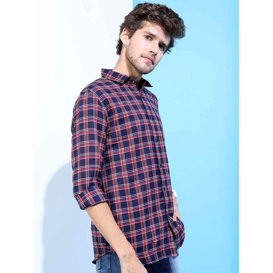 Ketch Men Slim Fit Tartan Checked Casual Shirt | Multicolor | S