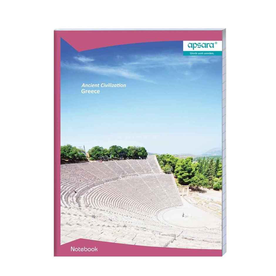 Apsara A4 Longbook Single Line Gsm 56 (29.7 x 21 cm, 140 Pages, Assorted Design)