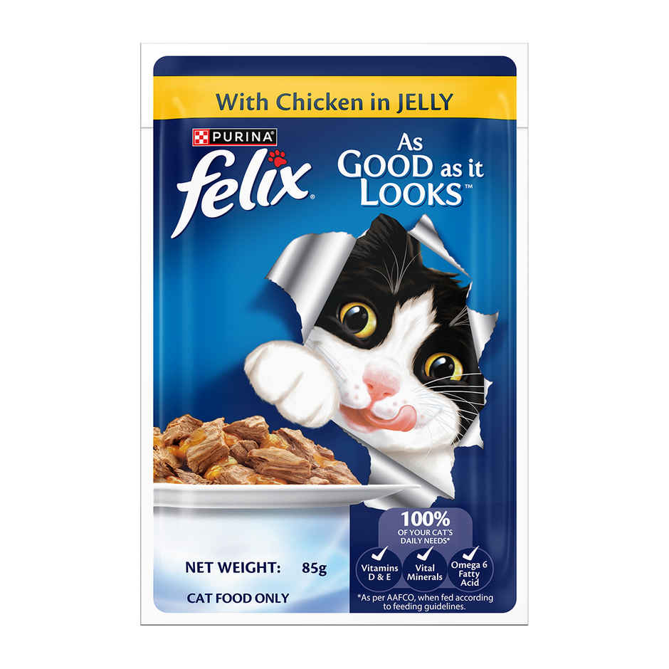 Felix Chicken Jelly Wet Cat Food Adult | Complete & Balanced